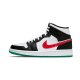 BQ6472-063 Air Jordan 1 Mid Alternate Swoosh Black/University Red-White-Lucid Green