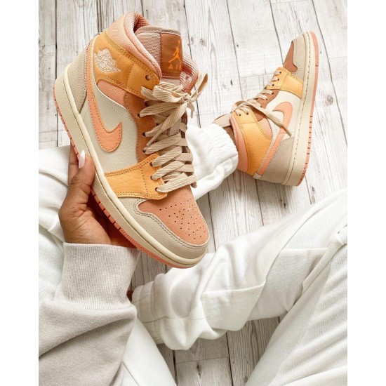 DH4270-800 Air Jordan 1 Mid Apricot Orange Atomic Orange/Apricot Agate/Terra Blush