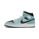 BQ6472-300 Air Jordan 1 Mid Aqua Blue Tint Light Dew/Black-Teal Tint-White 