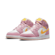 DC9517-600 Air Jordan 1 Mid Arctic Pink White/Arctic-Pink 