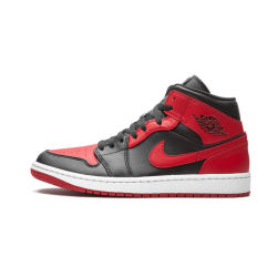 554724-074 Air Jordan 1 Mid Banned (2020) Black/University Red-Black-White