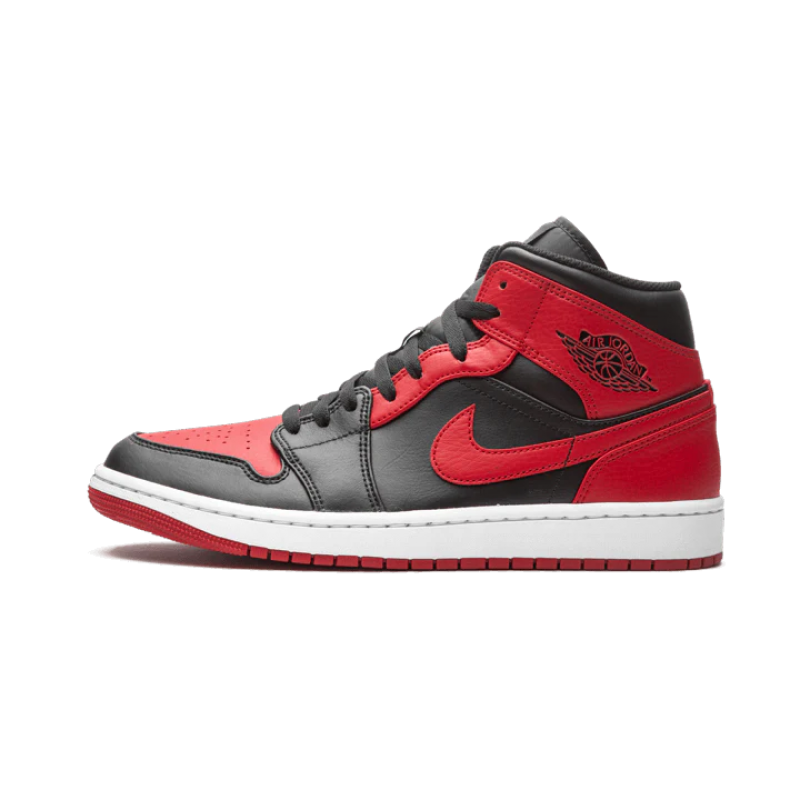 554724-074 Air Jordan 1 Mid Banned (2020) Black/University Red-Black-White