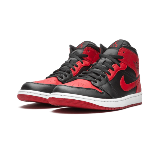 554724-074 Air Jordan 1 Mid Banned (2020) Black/University Red-Black-White