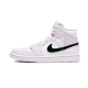 BQ6472-500 Air Jordan 1 Mid Barely Rose Barelyrose/White/Black