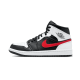 554724-075 Air Jordan 1 Mid Black Chile Red White Black/Red-Chile/White 