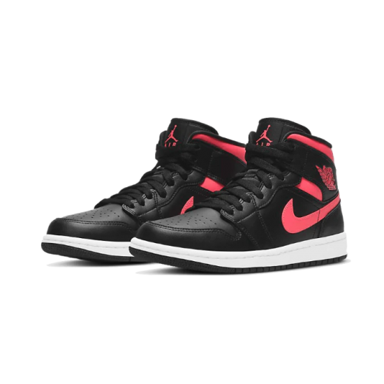 BQ6472-004 Air Jordan 1 Mid Black Siren Red Black/Sirenred-White