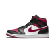 554724-066 Air Jordan 1 Mid Bred Toe Black/Gymred-White