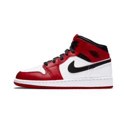 554725-173 Air Jordan 1 Mid Chicago White White/Gym-Red/Black 