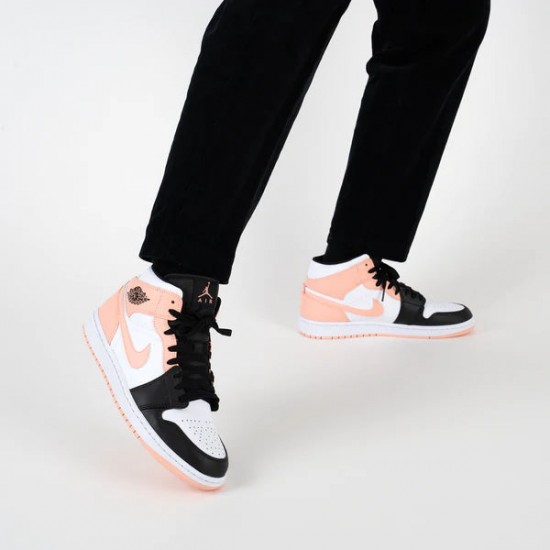 554724-133 Air Jordan 1 Mid Crimson Tint Crimson Tint/White-Black 