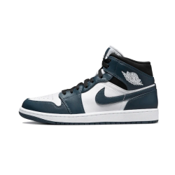 554724-411 Air Jordan 1 Mid Dark Teal Dark Teal/White-Black 