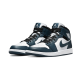 554724-411 Air Jordan 1 Mid Dark Teal Dark Teal/White-Black 