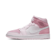 CW5379-600 Air Jordan 1 Mid Digital Pink Digitalpink/White-Pinkfoam-Sail