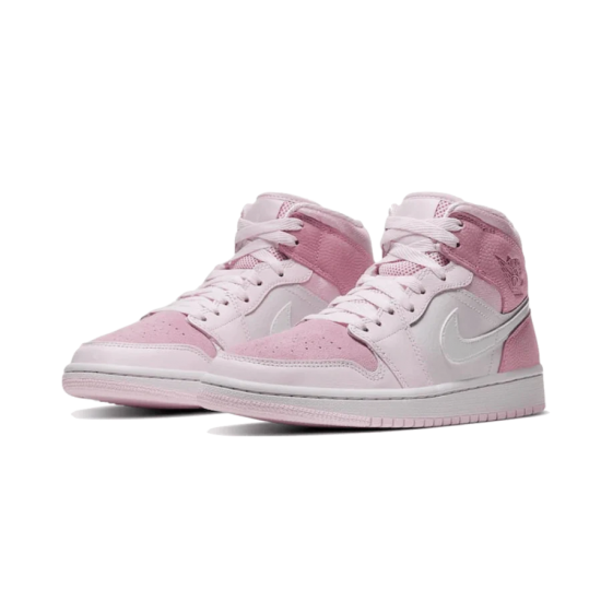 CW5379-600 Air Jordan 1 Mid Digital Pink Digitalpink/White-Pinkfoam-Sail