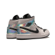 BQ6472-602 Air Jordan 1 Mid Dirty Powder Iridescent Dirtypowder/Black