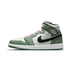 CZ0774-300 Air Jordan 1 Mid Dutch Green Dutch Green/Black/Barely Green/Arctic Pink 