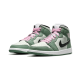 CZ0774-300 Air Jordan 1 Mid Dutch Green Dutch Green/Black/Barely Green/Arctic Pink 