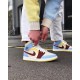 CU2803-200 Air Jordan 1 Mid Fearless Maison Château Rouge Pale Vanilla/Cinnamon