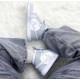 DC9035-100 Air Jordan 1 Mid Grey Camo White/Gray 