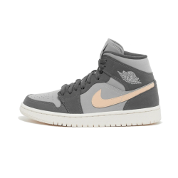 BQ6472-020 Air Jordan 1 Mid Grey Onyx Light Gray Mesh 