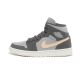 BQ6472-020 Air Jordan 1 Mid Grey Onyx Light Gray Mesh 