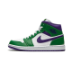 554724-300 Air Jordan 1 Mid Incredible Hulk Aloeverde/Courtpurple-White