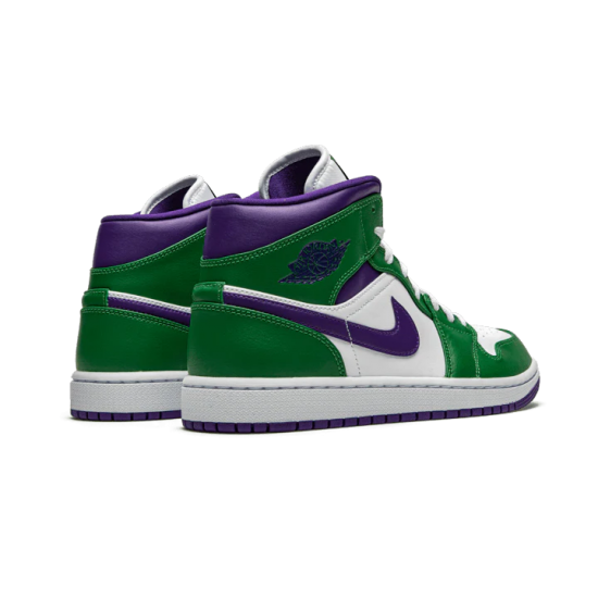 554724-300 Air Jordan 1 Mid Incredible Hulk Aloeverde/Courtpurple-White