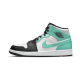 554724-132 Air Jordan 1 Mid Island Green White/Black-Island Green 