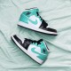 554724-132 Air Jordan 1 Mid Island Green White/Black-Island Green 