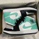 554724-132 Air Jordan 1 Mid Island Green White/Black-Island Green 