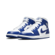 BQ6472-104 Air Jordan 1 Mid Kentucky Blue White/Blue-White 