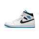 554724-141 Air Jordan 1 Mid Laser Blue White/Laser Blue-Black