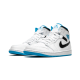 554724-141 Air Jordan 1 Mid Laser Blue White/Laser Blue-Black