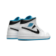 554724-141 Air Jordan 1 Mid Laser Blue White/Laser Blue-Black