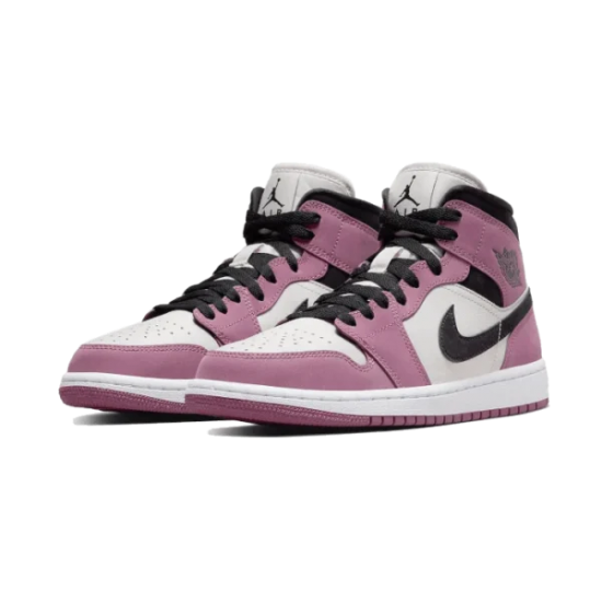 DC7267-500 Air Jordan 1 Mid Light Mulberry Light Mulberry/Light Bone/White/Black