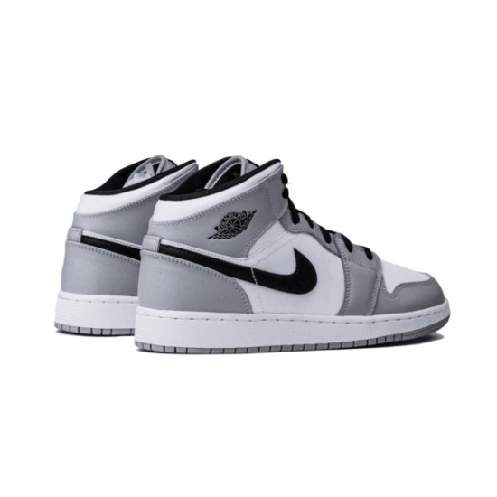 554725-092 Air Jordan 1 Mid Light Smoke Gray Light Smoke Gray/Black-White 