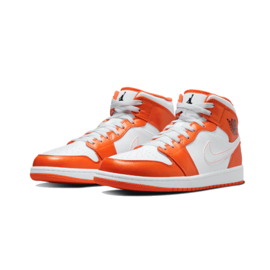 DM3531-800 Air Jordan 1 Mid Metallic Orange White/Metallicorange/Black