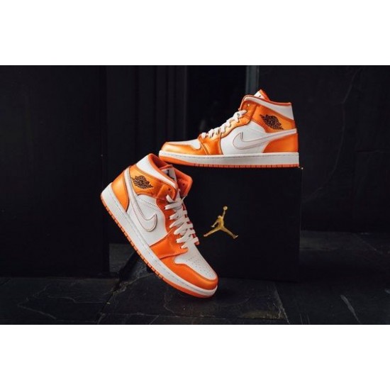 DM3531-800 Air Jordan 1 Mid Metallic Orange White/Metallicorange/Black