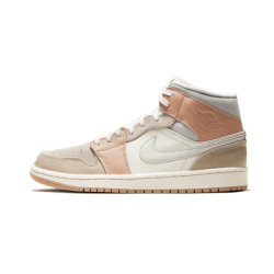 CV3044-100 Air Jordan 1 Mid Milan Sail/Light Bone-String-Shimmer 