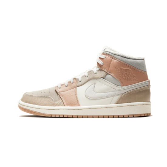 CV3044-100 Air Jordan 1 Mid Milan Sail/Light Bone-String-Shimmer 