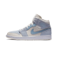 DA4666-100 Air Jordan 1 Mid Mixed Textures Blue Summitwhite/Celestineblue-White