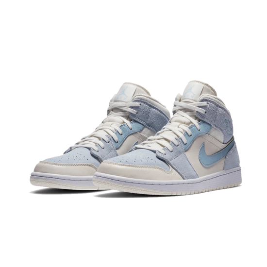 DA4666-100 Air Jordan 1 Mid Mixed Textures Blue Summitwhite/Celestineblue-White