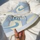 DA4666-100 Air Jordan 1 Mid Mixed Textures Blue Summitwhite/Celestineblue-White