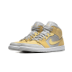 DA4666-001 Air Jordan 1 Mid Mixed Textures Yellow Gray Fog/Lemon Wash-White