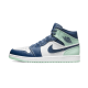 554724-413 Air Jordan 1 Mid Mystic Navy Mint Foam Mystic Navy/Mint Foam-White