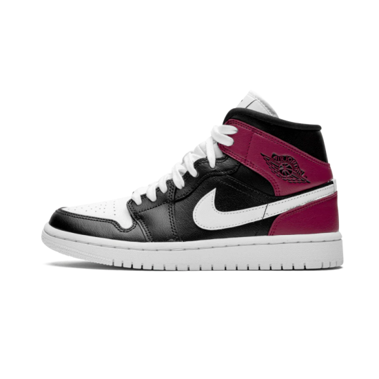 BQ6472-602 Air Jordan 1 Mid Noble Red Dirtypowder/Black