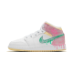 DD1666-100 Air Jordan 1 Mid Paint Drip White/Pink/Yellow/Green