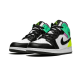 554725-175 Air Jordan 1 Mid Pastel Black Toe White/Black-Volt-Greenglow