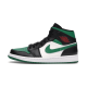 554725-067 Air Jordan 1 Mid Pine Gree Pinegreen/White-Black-Universityred