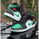 554725-067 Air Jordan 1 Mid Pine Gree Pinegreen/White-Black-Universityred