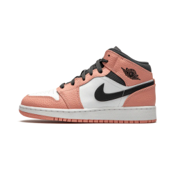 555112-603 Air Jordan 1 Mid Pink Quartz Pink Quartz/Dark Smoke Gray-White 